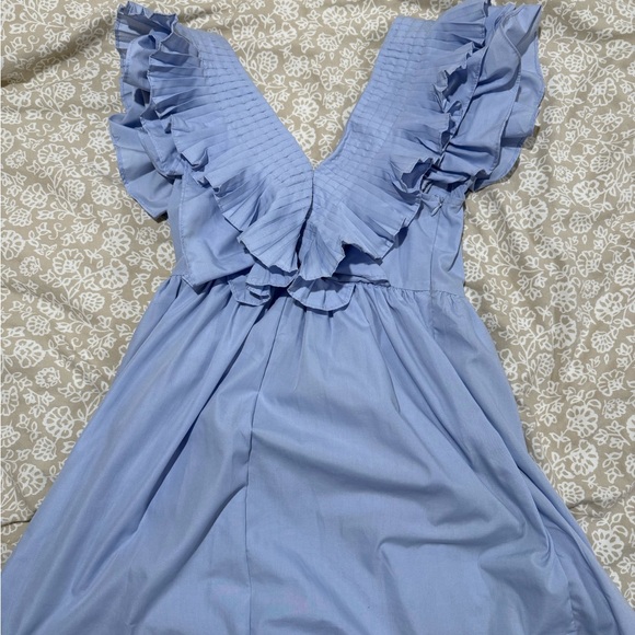 Entro Light Blue Ruffle Mini Dress - Picture 2 of 2